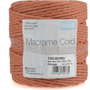 Groves & Thames Trim: Macramé Cord: Cotton: 87m x 4mm: 0.5kg: Burnt Orange Multicolor Groves & Thames Trim: Macramé Cord: Cotton: 87m x 4mm: 0.5kg: Burnt Orange Multicolor