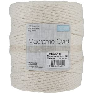 Groves & Thames Trim: Macramé Cord: Cotton: 140m x 5mm: 1kg: Natural Multicolor Groves & Thames Trim: Macramé Cord: Cotton: 140m x 5mm: 1kg: Natural Multicolor