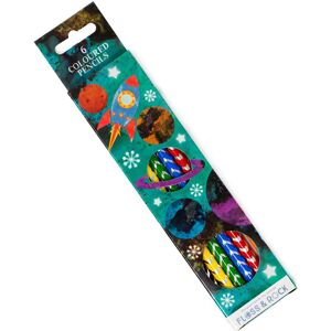 Floss & Rock 6 Coloured Pencils Pack - Space Rocket Multicolor Floss & Rock 6 Coloured Pencils Pack - Space Rocket Multicolor