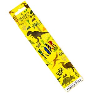 Floss & Rock 6 Coloured Pencils Pack - Dinosaur Multicolor Floss & Rock 6 Coloured Pencils Pack - Dinosaur Multicolor
