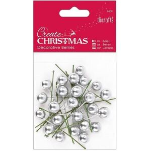 Papermania Decorative Berries (24pk) - Silver Multicolor Papermania Decorative Berries (24pk) - Silver Multicolor