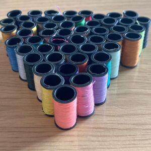 mysmartbuy 100 Spools of Coloured Thread - 100% Polyester Hand & Machine Sewing Embroidery Spool Set - Each Bobbin H2.4 x 1.3cm, 6m Long Multicolor 2.4 x 1.3 cm mysmartbuy 100 Spools of Coloured Thread - 100% Polyester Hand & Machine Sewing Embroidery Spool Set - Each Bobbin H2.4 x 1.3cm, 6m Long Multicolor 2.4 x 1.3 cm