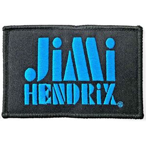 Jimi Hendrix Patch Stencil Logo new Official Black Iron On Black Jimi Hendrix Patch Stencil Logo new Official Black Iron On Black