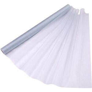 Neel Blue Organza Roll Sheer Fabric for Party Favours Supplies- 70cm x 15m in White White Neel Blue Organza Roll Sheer Fabric for Party Favours Supplies- 70cm x 15m in White White