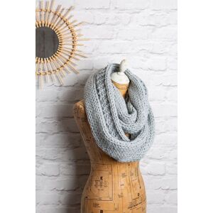 Wool Couture Infinity Scarf Knitting Kit - Beginner Basics in Grey Grey Wool Couture Infinity Scarf Knitting Kit - Beginner Basics in Grey Grey