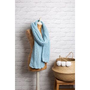 Wool Couture Scarf Crochet Kit - Beginner Basics in Blue Blue Wool Couture Scarf Crochet Kit - Beginner Basics in Blue Blue
