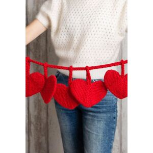 Wool Couture Heart Garland Knitting Kit - Valentines in Red Red Wool Couture Heart Garland Knitting Kit - Valentines in Red Red
