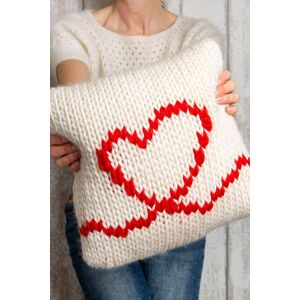 Wool Couture Valentines Cushion Cover - Knitting Kit in Cream Cream Wool Couture Valentines Cushion Cover - Knitting Kit in Cream Cream