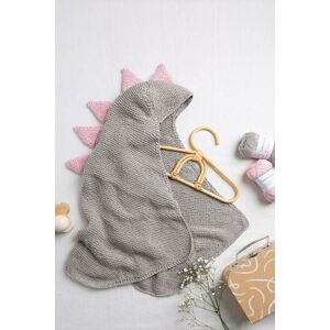 Wool Couture Baby Dinosaur Hooded Blanket Knitting Kit in Grey Grey Wool Couture Baby Dinosaur Hooded Blanket Knitting Kit in Grey Grey