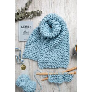 Wool Couture Scarf Knitting Kit + Knitting Pocket Book - Bronze Level in Baby Blue Baby Blue Wool Couture Scarf Knitting Kit + Knitting Pocket Book - Bronze Level in Baby Blue Baby Blue