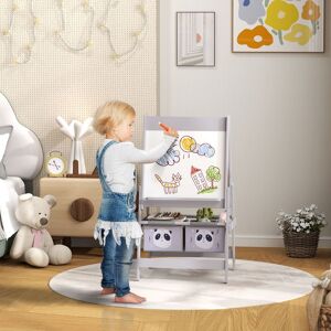 AIYAPLAY Kids Easel with Paper Roll, 3 in 1 Art Easel Blackboard, Whiteboard in Grey Grey AIYAPLAY Kids Easel with Paper Roll, 3 in 1 Art Easel Blackboard, Whiteboard in Grey Grey