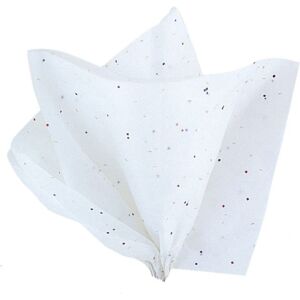 Unique Party Classic Glitter Tissue Paper (Pack of 5) in White White Unique Party Classic Glitter Tissue Paper (Pack of 5) in White White
