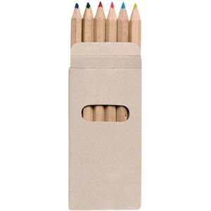 MidOcean Abigail Coloured Pencil (Pack of 6) in Natural Natural MidOcean Abigail Coloured Pencil (Pack of 6) in Natural Natural