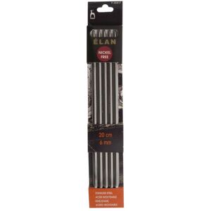Groves & Thames S/S KP DE 20CMX6.00 - Knitting Pins: Double-Ended: Set of Five: Stainless Steel: Elan: 20cm x 6.00mm - Pony Multicolor Groves & Thames S/S KP DE 20CMX6.00 - Knitting Pins: Double-Ended: Set of Five: Stainless Steel: Elan: 20cm x 6.00mm - Pony Multicolor
