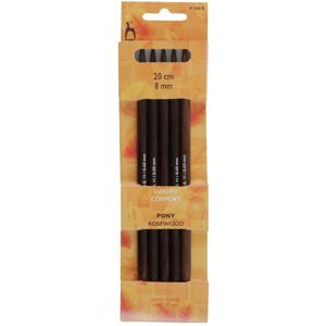 Groves & Thames RWOOD KP DE 20CMX8.00 - Knitting Pins: Double-Ended: Set of 5: Rosewood: 20cm x 8.00mm - Pony Multicolor Groves & Thames RWOOD KP DE 20CMX8.00 - Knitting Pins: Double-Ended: Set of 5: Rosewood: 20cm x 8.00mm - Pony Multicolor