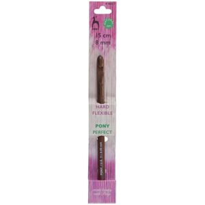Groves & Thames PERFECT C/HOOK 8.00 - Crochet Hook: Perfect: 15cm x 8.00mm - Pony in Brown Brown Groves & Thames PERFECT C/HOOK 8.00 - Crochet Hook: Perfect: 15cm x 8.00mm - Pony in Brown Brown
