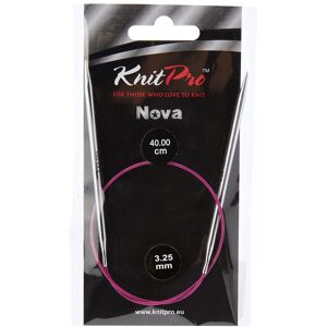 Groves & Thames NOVA FC 40X3.25 - Nova Metal: Knitting Pins: Circular: Fixed: 40cm x 3.25mm - KnitPro in Silver Silver Groves & Thames NOVA FC 40X3.25 - Nova Metal: Knitting Pins: Circular: Fixed: 40cm x 3.25mm - KnitPro in Silver Silver
