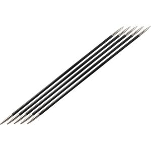 Groves & Thames Karbonz: Knitting Pins: Double-Ended: Set of Five: 15cm x 4.50mm in Black Black Groves & Thames Karbonz: Knitting Pins: Double-Ended: Set of Five: 15cm x 4.50mm in Black Black