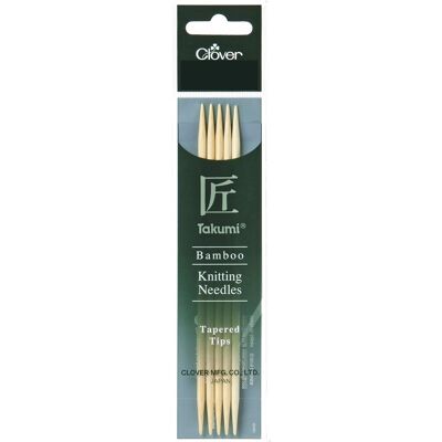 Clover - Bamboo Double Point Needles 16cm - Knitting Needles Clover - Bamboo Double Point Needles 16cm - Knitting Needles