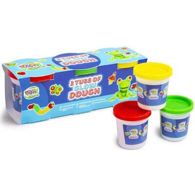 Doughtastic 3 Tubs Of Glow In The Dark Dough 112g Multicolor Doughtastic 3 Tubs Of Glow In The Dark Dough 112g Multicolor