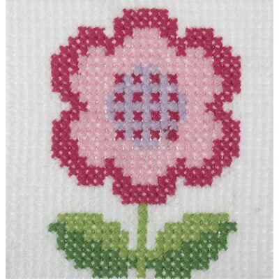 Trimits Learn To Cross Stitch Kit - Flower - Cross Stitch Kit Trimits Learn To Cross Stitch Kit - Flower - Cross Stitch Kit