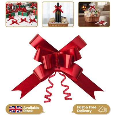 Shatchi 30pcs Red 30mm/3cm Pull Bows for Wrap, Hampers, Party & Crafts Red Shatchi 30pcs Red 30mm/3cm Pull Bows for Wrap, Hampers, Party & Crafts Red