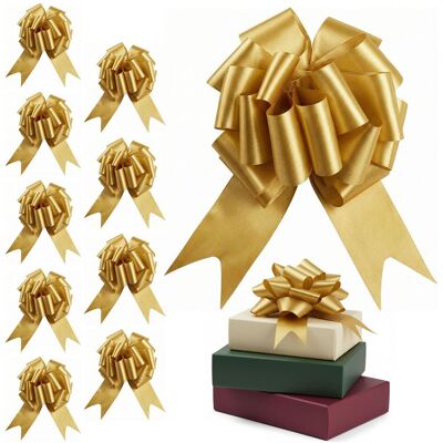 Shatchi 40pcs Gold 30mm/3cm Pull Bows Gift Wrap & Hampers Gold Shatchi 40pcs Gold 30mm/3cm Pull Bows Gift Wrap & Hampers Gold