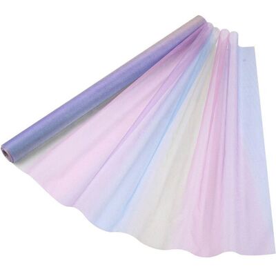 Neel Blue Organza Roll Sheer Fabric for Party Favours Supplies- 70cm x 15m Multicolor Neel Blue Organza Roll Sheer Fabric for Party Favours Supplies- 70cm x 15m Multicolor