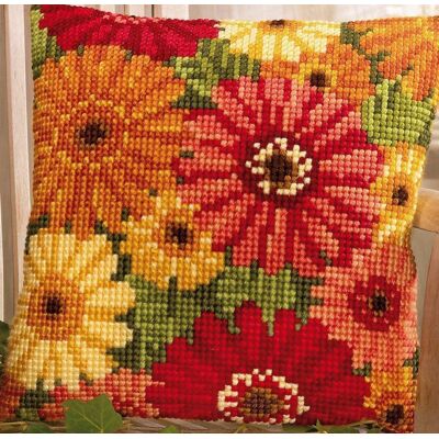 Vervaco Cross Stitch Pillow Kit - Multicolor - 40x40cm - Pillow Vervaco Cross Stitch Pillow Kit - Multicolor - 40x40cm - Pillow