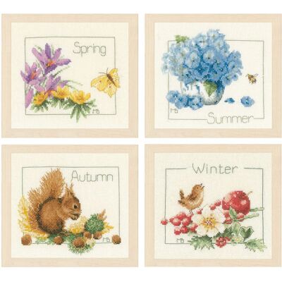 Lanarte PN-0173621 Cross-stitch kit - Four seasons pattern Lanarte PN-0173621 Cross-stitch kit - Four seasons pattern
