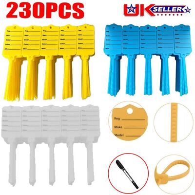 Hinsinc 230x Car Key Tags Multi Purpose Self Tie To Identify Your Vehicles in Blue Blue Hinsinc 230x Car Key Tags Multi Purpose Self Tie To Identify Your Vehicles in Blue Blue