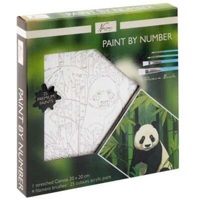 Totum Paint by Number 20x20cm Panda-25 Paints & 4 Brushes Size: 1 Pack Multicolor 1 Pack Totum Paint by Number 20x20cm Panda-25 Paints & 4 Brushes Size: 1 Pack Multicolor 1 Pack