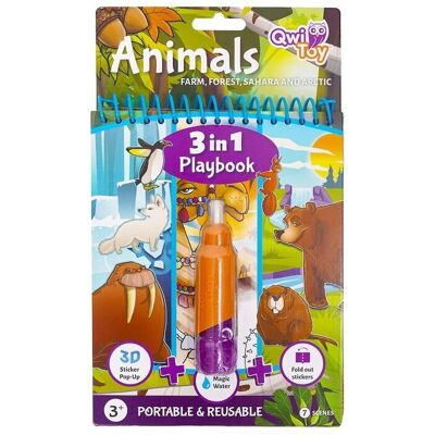 QwiToys 3 in 1 Animals Playbook Size: 1 Pack Multicolor 1 Pack QwiToys 3 in 1 Animals Playbook Size: 1 Pack Multicolor 1 Pack