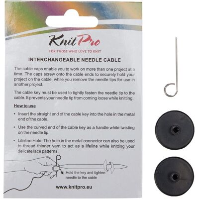 KnitPro - Wire - Black - 28cm - Cable KnitPro - Wire - Black - 28cm - Cable