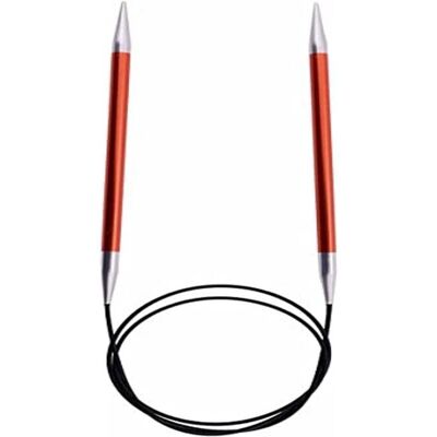 KnitPro Zing Aluminium 150cm US8 Ruby - Knitting Needles KnitPro Zing Aluminium 150cm US8 Ruby - Knitting Needles