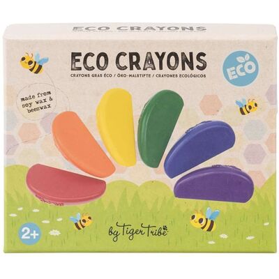 Tiger Tribe Crayons - 6 Piece Soy & Beeswax Crayons For Toddlers Multicolor Tiger Tribe Crayons - 6 Piece Soy & Beeswax Crayons For Toddlers Multicolor