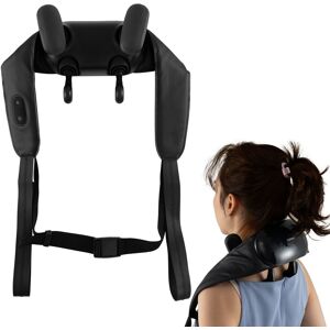 Costway Neck Shoulder Massager 4D Deep Tissue Kneading Shiatsu Massage Machine in Black Black Costway Neck Shoulder Massager 4D Deep Tissue Kneading Shiatsu Massage Machine in Black Black