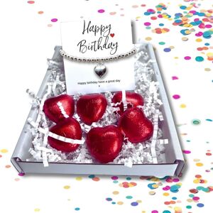 Aye Do Gifts Women's Happy Birthday Mini Gift Hamper with Silver Heart Bracelet Silver Aye Do Gifts Women's Happy Birthday Mini Gift Hamper with Silver Heart Bracelet Silver