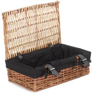 Red Hamper Wicker Empty Rectangular Gift Cotton Lined Basket in Natural Natural Red Hamper Wicker Empty Rectangular Gift Cotton Lined Basket in Natural Natural