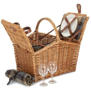 Red Hamper 2 Person Ravenstor Slope-Sided Fitted Wicker Picnic Basket in Blue Blue 2 Person Red Hamper 2 Person Ravenstor Slope-Sided Fitted Wicker Picnic Basket in Blue Blue 2 Person