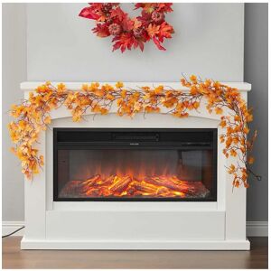Living and Home 2m Faux Autumn Maple Leaf Garland for Home Décor Halloween in Orange Orange Living and Home 2m Faux Autumn Maple Leaf Garland for Home Décor Halloween in Orange Orange
