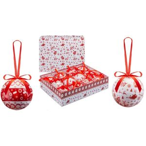 VFM e-Store Christmas Bauble Decoration Hanging Tree 12 piece 7. 5cm Bauble Set Nordic in Red Red VFM e-Store Christmas Bauble Decoration Hanging Tree 12 piece 7. 5cm Bauble Set Nordic in Red Red