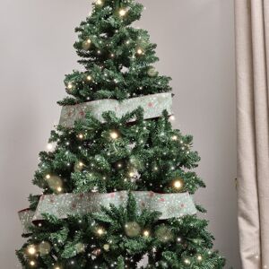 Melody Maison Green Christmas Tree Detailed Fabric Tree Ribbon - 270cm Green Melody Maison Green Christmas Tree Detailed Fabric Tree Ribbon - 270cm Green