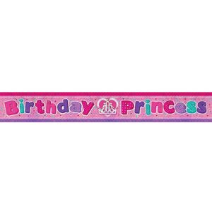 Amscan Women's Birthday Princess Holographic Foil Banner in Pink Pink Amscan Women's Birthday Princess Holographic Foil Banner in Pink Pink