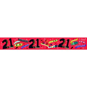 Simon Elvin Men's You Rock Foil 21st Birthday Banner (Pack of 6) in Red Red Simon Elvin Men's You Rock Foil 21st Birthday Banner (Pack of 6) in Red Red