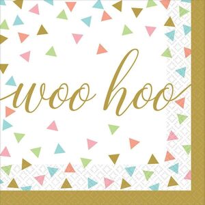Amscan Woo Hoo Confetti Napkins (Pack of 36) Multicolor Amscan Woo Hoo Confetti Napkins (Pack of 36) Multicolor
