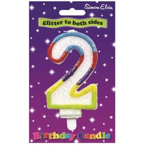 Simon Elvin Number 2nd Birthday Candle in Blue Blue Simon Elvin Number 2nd Birthday Candle in Blue Blue