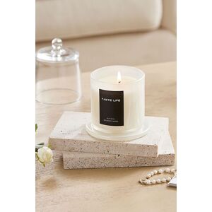 SHEONLY Soy Wax Scented Candle with Bell Shaped Glass Cup, Valley After the Rain in White White SHEONLY Soy Wax Scented Candle with Bell Shaped Glass Cup, Valley After the Rain in White White