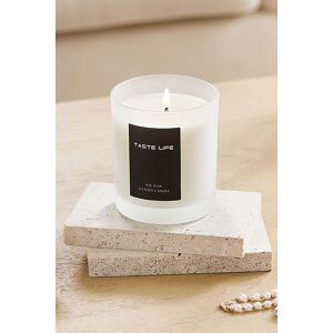 SHEONLY Soy Wax Scented Candle in Frosted Glass Jar with Wooden Lid, Juicy Refresh Lychee in White White SHEONLY Soy Wax Scented Candle in Frosted Glass Jar with Wooden Lid, Juicy Refresh Lychee in White White