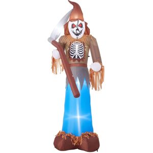Living and Home 10ft Halloween Lighted Scarecrow Grim Reaper Inflatable with Scythe Multicolor Living and Home 10ft Halloween Lighted Scarecrow Grim Reaper Inflatable with Scythe Multicolor